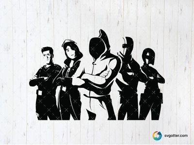 Fortnite Team Silhouette, Best for gamers, best on t-shirt, best to be applied with screen printing