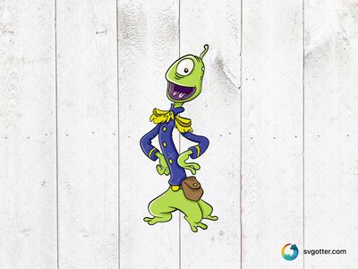 Funny Alien Character, Best for child, best on t-shirt, best to be applied with sublimation