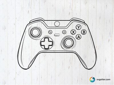 Game Controller Outline, Best for gamer, best on t-shirt, best to be applied with screen printing