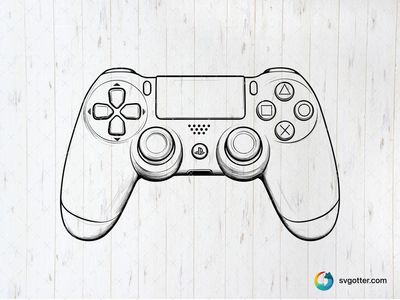 Game Controller Sketch, Best for gamers, best on t-shirt, best to be applied with screen printing
