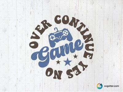 Game Over Continue Design, Best for gamer, best on t-shirt, best to be applied with screen printing