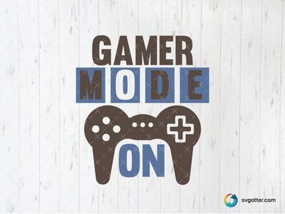 Gamer Mode On, Best for gamers, best on t-shirt, best to be applied with heat transfer vinyl