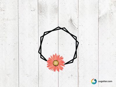 Geometric Floral Frame, Best for artists, best on wall art, best to be applied with sublimation