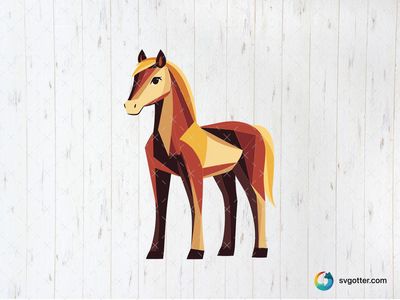 Geometric Horse Illustration, Best for artists, best on wall art, best to be applied with print and cut