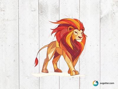 Geometric Lion Art, Best for artists, best on wall art, best to be applied with print and cut
