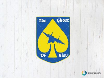 Ghost of Kiev Emblem, Best for aviation enthusiasts, best on t-shirt, best to be applied with screen printing