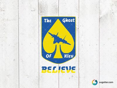 Ghost of Kiev Emblem, Best for activists, best on t-shirt, best to be applied with screen printing