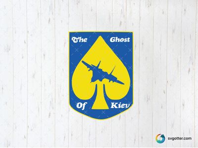 Ghost of Kiev Emblem, Best for aviation enthusiasts, best on t-shirt, best to be applied with screen printing