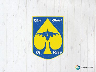 Ghost of Kiev Emblem, Best for aviation enthusiasts, best on t-shirt, best to be applied with screen printing