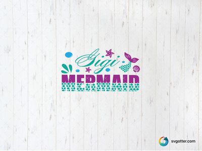 Gigi Mermaid Design, Best for ocean enthusiasts, best on t-shirt, best to be applied with sublimation