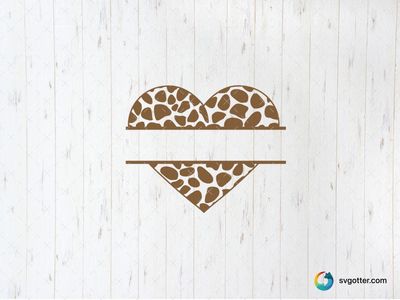 Giraffe Print Heart Design, Best for animal print lovers, best on tote bags, best to be applied with sublimation