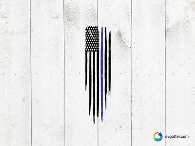 Glitter Thin Blue Line Flag, Best for activists, best on t-shirt, best to be applied with screen printing