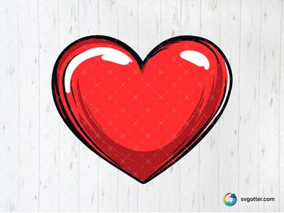 Glossy Red Heart, Best for romantic occasions, best on t-shirt, best to be applied with sublimation