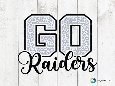 Go Raiders Leopard Print Design, Best for sports fans, best on t-shirts, best to be applied with screen printing