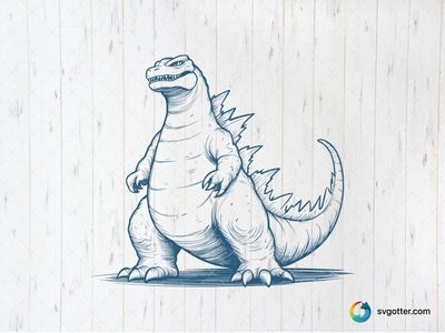 Godzilla Illustration, Best for movie enthusiasts, best on t-shirt, best to be applied with screen printing
