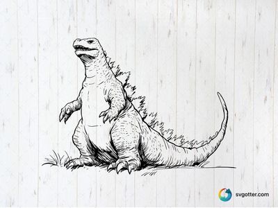 Godzilla Silhouette, Best for movie enthusiasts, best on t-shirt, best to be applied with screen printing