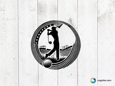 Golf Swing Silhouette, Best for sports fan, best on t-shirt, best to be applied with screen printing