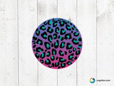Gradient Leopard Circle, Best for artists, best on wall art, best to be applied with sublimation
