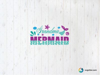 Grandma Mermaid Design, Best for grandma, best on t-shirt, best to be applied with sublimation