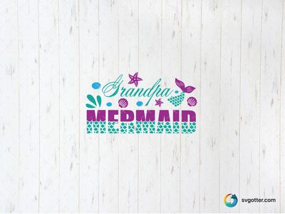 Grandpa Mermaid Design, Best for grandpa, best on t-shirt, best to be applied with sublimation