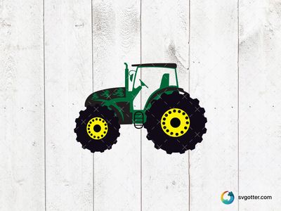 Green Tractor Silhouette, Best for farmers, best on t-shirt, best to be applied with screen printing