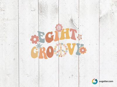 Groovy Eighth Birthday, Best for child, best on t-shirt, best to be applied with heat transfer vinyl