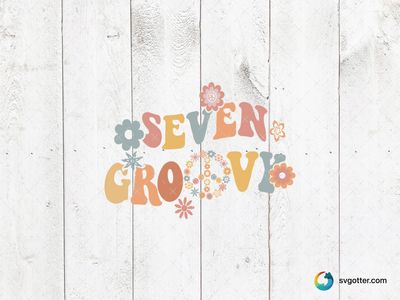 Groovy Seven Birthday, Best for child, best on t-shirt, best to be applied with heat transfer vinyl
