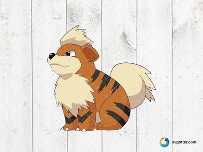 Growlithe Pokemon Character, Best for Pokemon fans, best on t-shirt, best to be applied with sublimation