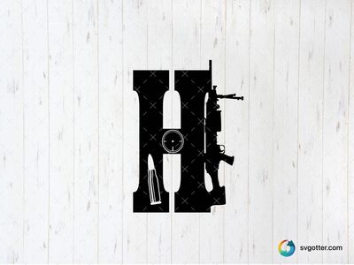 Gun Silhouette Design, Best for gun enthusiasts, best on t-shirt, best to be applied with screen printing