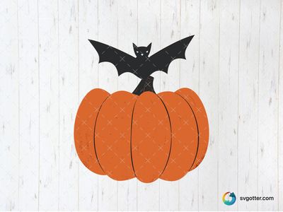 Halloween Bat and Pumpkin, Best for holiday enthusiast, best on t-shirt, best to be applied with screen printing