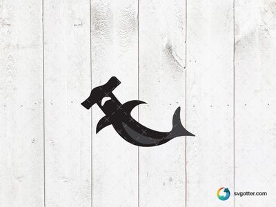 Hammerhead Shark Silhouette, Best for marine life enthusiasts, best on t-shirt, best to be applied with screen printing
