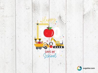 Happy Days of School Construction Theme, Best for students, best on t-shirt, best to be applied with sublimation