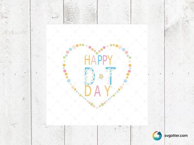 Happy Dot Day Heart Design, Best for teachers, best on t-shirt, best to be applied with sublimation