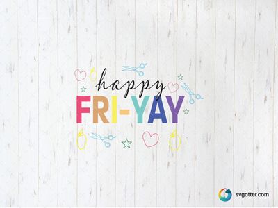 Happy Fri-Yay Design, Best for friends, best on t-shirt, best to be applied with screen printing
