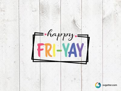 Happy Friyay Typography, Best for weekend enthusiasts, best on t-shirts, best to be applied with sublimation