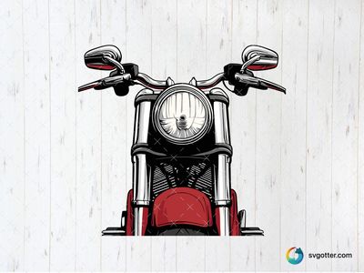 Harley Davidson Front View, Best for motorcycle enthusiasts, best on t-shirt, best to be applied with screen printing