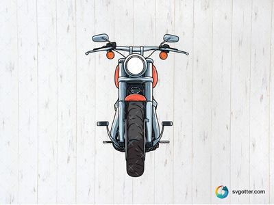Harley Davidson Front View, Best for motorcycle enthusiasts, best on t-shirt, best to be applied with screen printing
