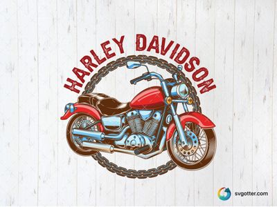 Harley Davidson Motorcycle Design, Best for motorcycle enthusiasts, best on t-shirt, best to be applied with screen printing