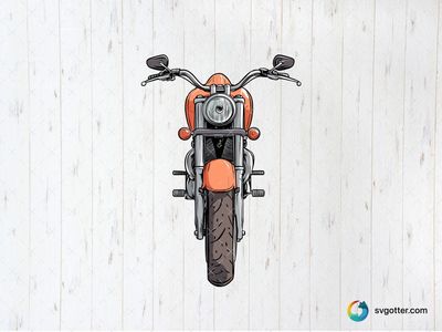 Harley Davidson Motorcycle Front View, Best for motorcycle enthusiasts, best on t-shirt, best to be applied with screen printing