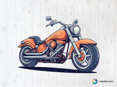 Harley Davidson Motorcycle Illustration, Best for motorcycle enthusiasts, best on t-shirt, best to be applied with screen printing