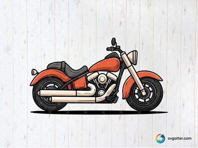 Harley Davidson Motorcycle Illustration, Best for motorcycle enthusiasts, best on t-shirt, best to be applied with screen printing