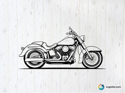 Harley Davidson Motorcycle Outline, Best for motorcycle enthusiasts, best on t-shirt, best to be applied with screen printing