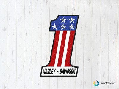 Harley Davidson Patriotic Design, Best for motorcycle enthusiasts, best on t-shirt, best to be applied with screen printing