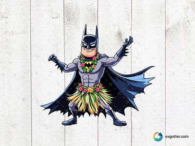 Hawaiian Batman, Best for superhero fans, best on t-shirt, best to be applied with sublimation