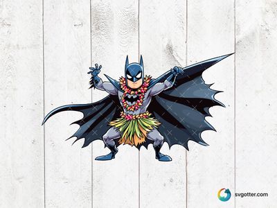 Hawaiian Batman, Best for superhero fans, best on t-shirt, best to be applied with sublimation