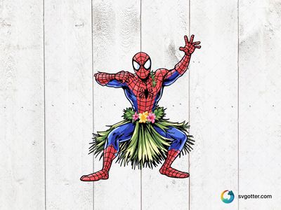 Hawaiian Spiderman, Best for superhero fans, best on t-shirt, best to be applied with sublimation