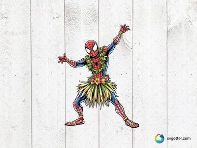 Hawaiian Spiderman, Best for superhero fans, best on t-shirt, best to be applied with sublimation