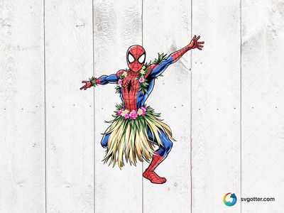 Hawaiian Spiderman, Best for superhero fans, best on t-shirt, best to be applied with sublimation