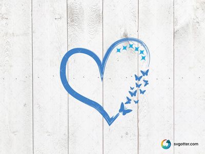 Heart and Butterflies Awareness Design, Best for activists, best on t-shirt, best to be applied with sublimation