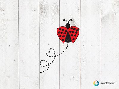 Heart Ladybug Design, Best for children, best on t-shirt, best to be applied with heat transfer vinyl